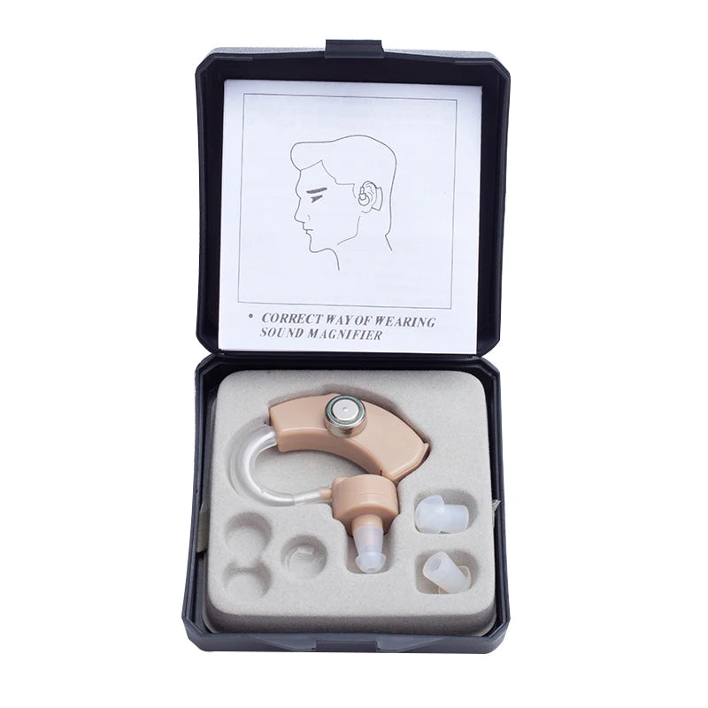 Mini Hearing Aid Portable Ear Sound Amplifier Adjustable Ear Hearing Amplifier Aid Kit Tone Hearing Aids for the Deaf Elderly