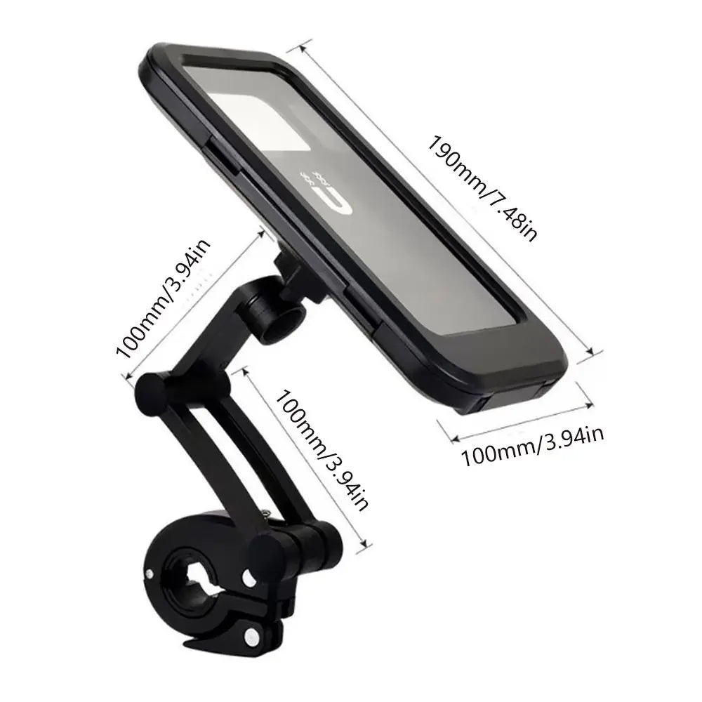 Waterproof Motorcycle Phone Holder 360° Swivel Magnetic Design Bicycle Phone Holder Navigation Support Adjustable