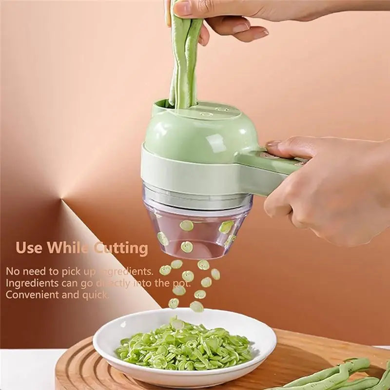 5 In 1 Electric Vegetable Cutter Set Wireless Food Processor Chopper Machine For Pepper,Garlic& Meat