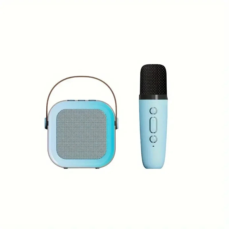 Bluetooth K12 Karaoke Machine Portable 5.3 PA Speaker System with Single Dual Wireless Mic Home Family Singing Children's Gifts