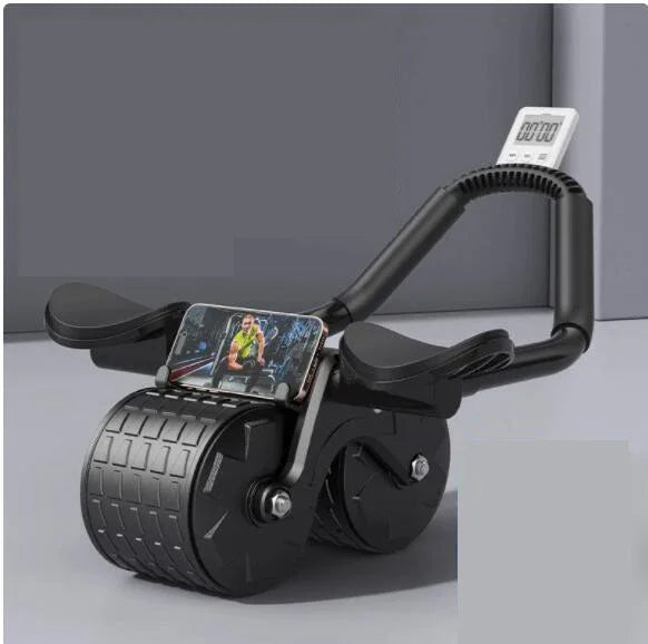 High-quality fitness exercise roller support automatic rebound ab wheel core muscle training device