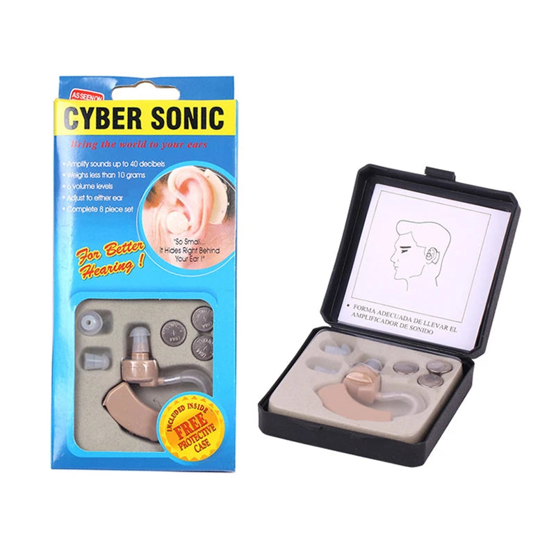 Mini Hearing Aid Portable Ear Sound Amplifier Adjustable Ear Hearing Amplifier Aid Kit Tone Hearing Aids for the Deaf Elderly