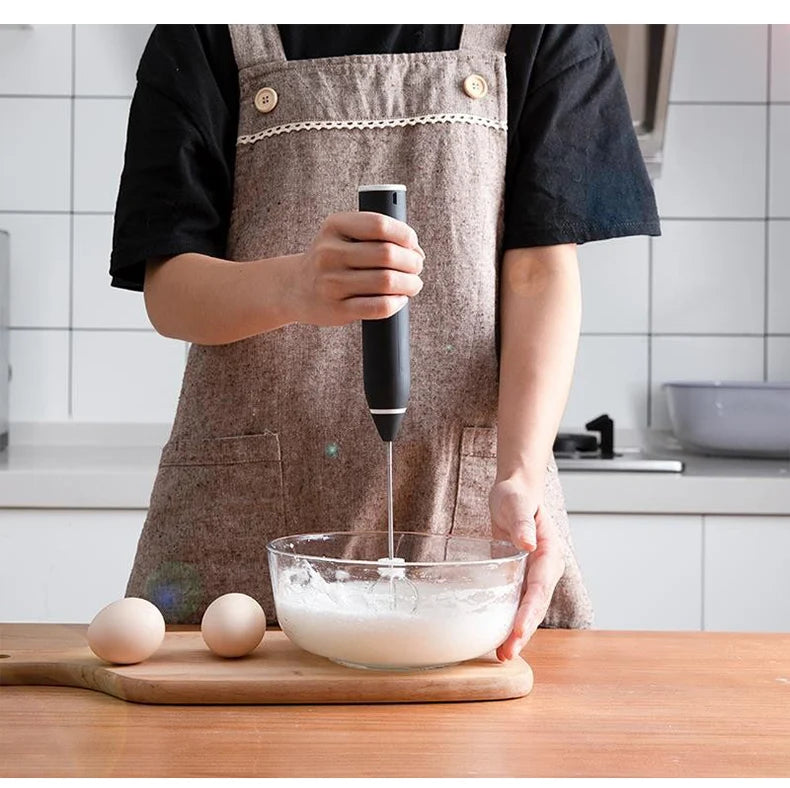 Portable Milk Frother USB Rechargeable Handheld Blender Foamer High Speeds Drink Maker Whisk Mixer For Coffee Cappuccino Cream