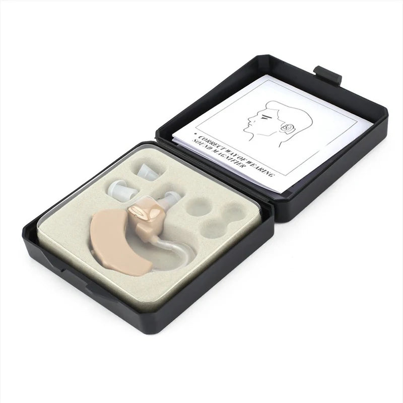 Mini Hearing Aid Portable Ear Sound Amplifier Adjustable Ear Hearing Amplifier Aid Kit Tone Hearing Aids for the Deaf Elderly