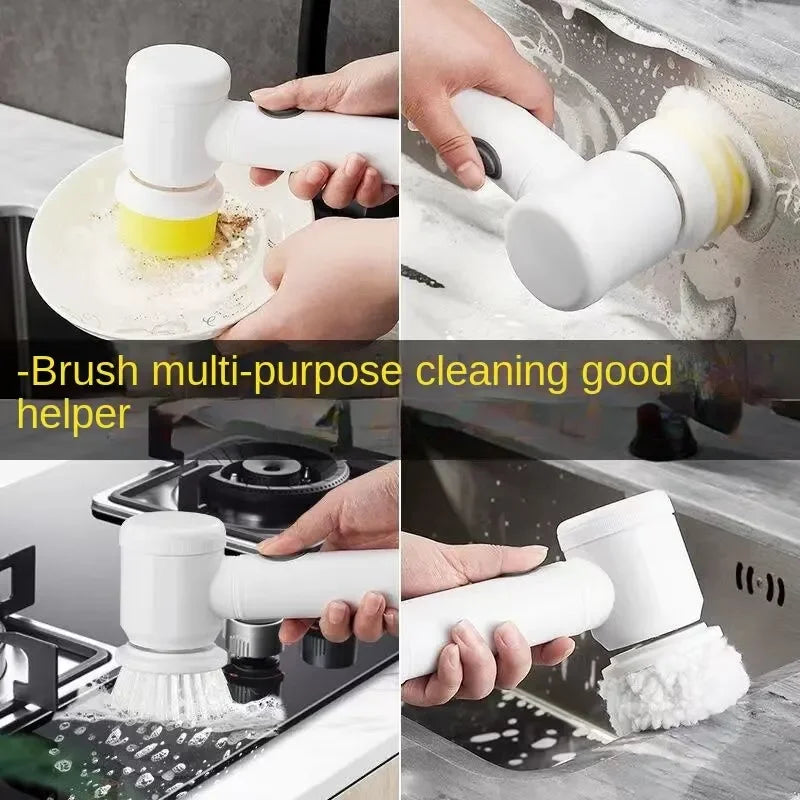 Cordless electric cleaning brush, household kitchen dishwashing brush, bathtub tile cleaning brush, window cleaning brush.
