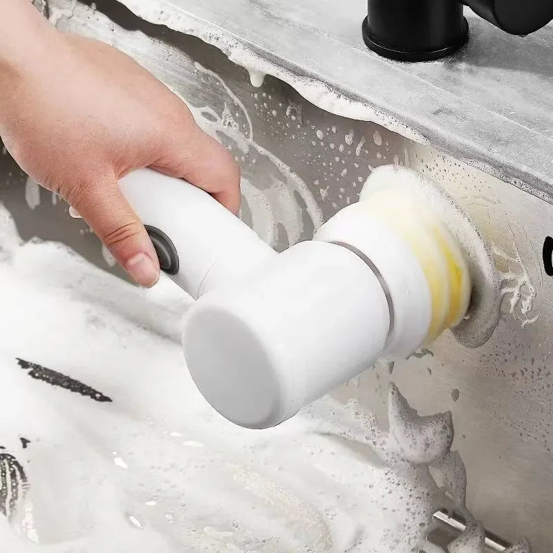 Cordless electric cleaning brush, household kitchen dishwashing brush, bathtub tile cleaning brush, window cleaning brush.