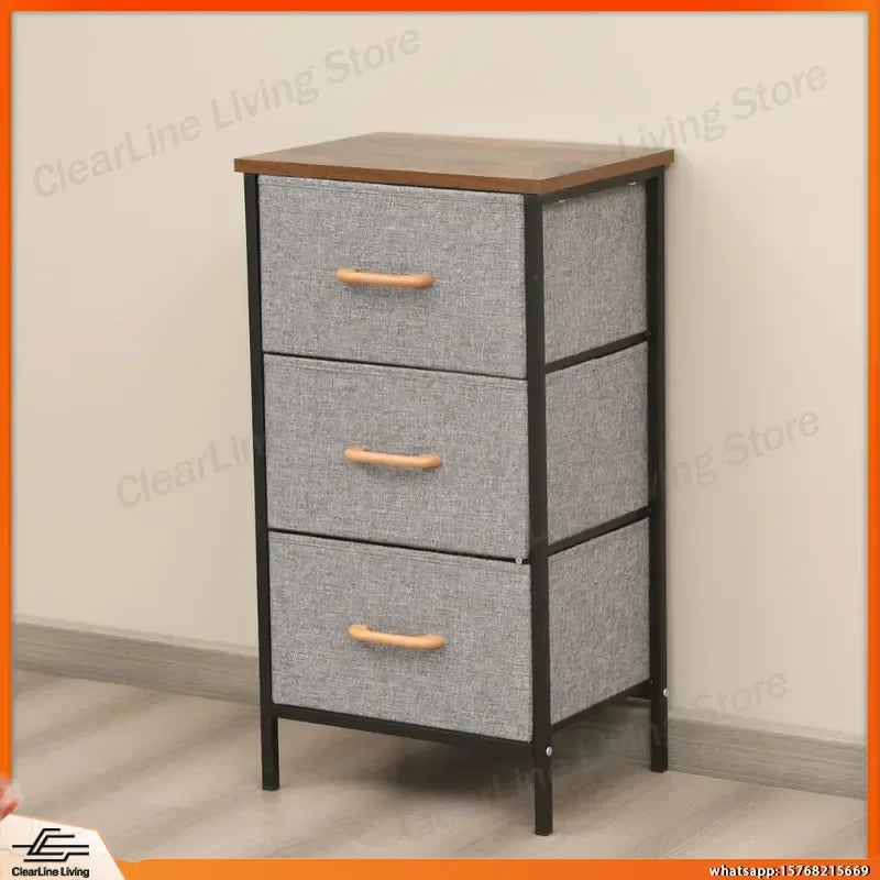 Modern Fabric Drawer Storage Cabinet Box Bedroom Locker Multi-layer Assembly Toy Organizer for Baby Nursery Home Office Lab