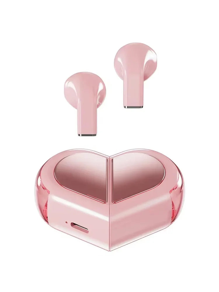 K520 wireless earphones stereo earbuds with rotatable heart-shaped low latency charger suitable for mobile phones and tablets