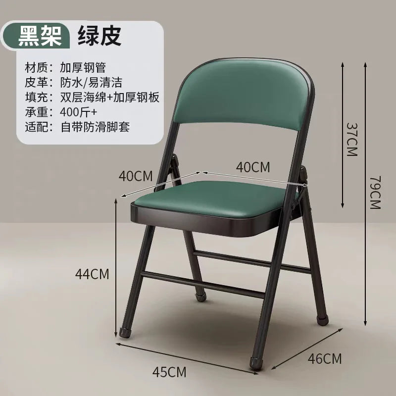 Folding Chair Home Office Meeting Chair Installation-free Simple Study Folding Storage Home Dining Chair