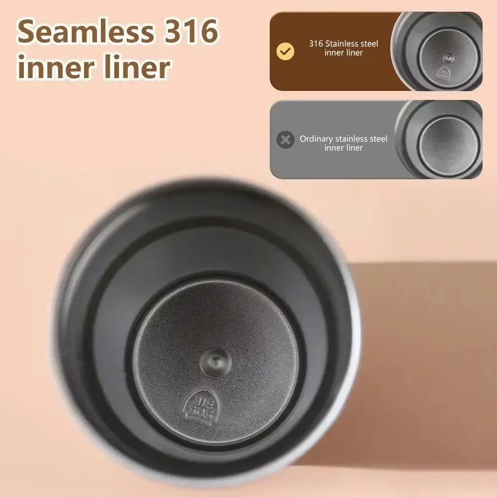 Vacuum Flask 450ML Thermal Water Bottle Creative Portable Coffee Thermos Cup Double Wall Digital Drinking Bottle Travel