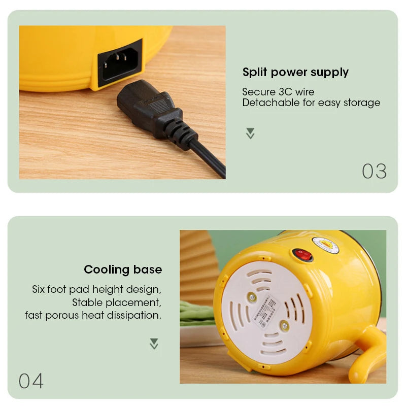 Mini Electric Cooking Machine Hot Pot Non-stick Cooking 1-2 People Single Household Pan Multifunction Electric Cooker for Home