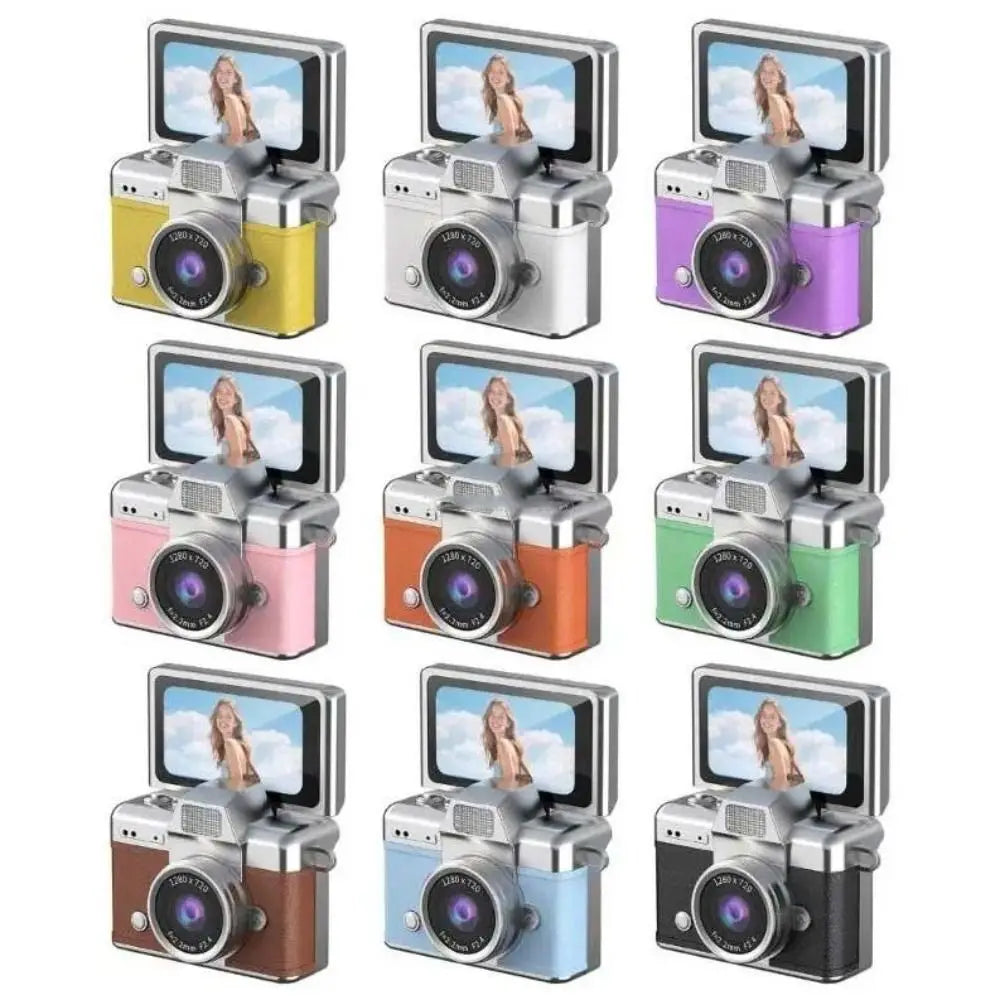 1.47 Inch Screen Thumb Keychain Camera 180° Flip Screen Neck Strap Design Retro CCD Mini Digital Camera Selfie