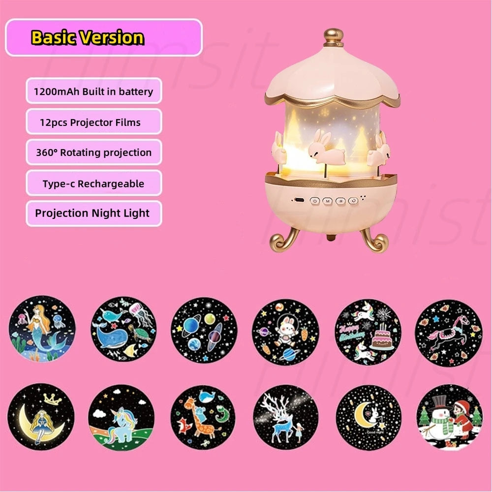Star Projector for Kids 12 Films Star Lights for Ceiling Projector Baby Night Lamp with Exquisite Gifts
