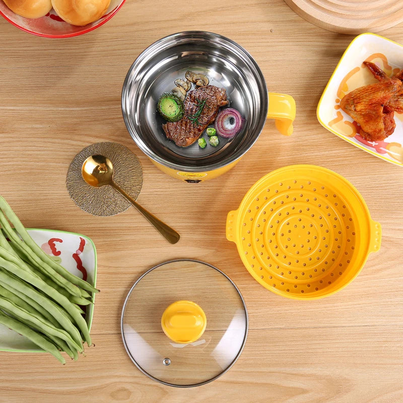Mini Electric Cooking Machine Hot Pot Non-stick Cooking 1-2 People Single Household Pan Multifunction Electric Cooker for Home