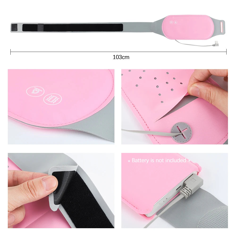 Smart Warm Palace Belt Electric Period Cramp Relief Massager Belt Menstrual Heating Pad Waist Stomach Abdominal Warm Products