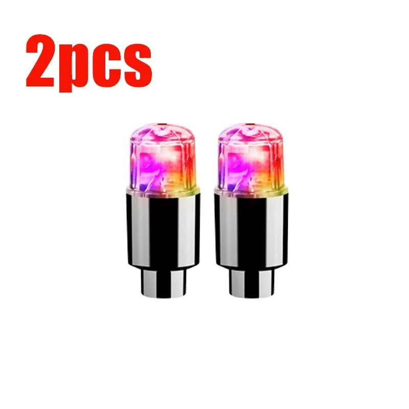 LED Tire Valve Light Universal Waterproof Wheel Decor Lamp Tyre Accessory for Car Motorcycle Bicycle Night Driving Safety Decor