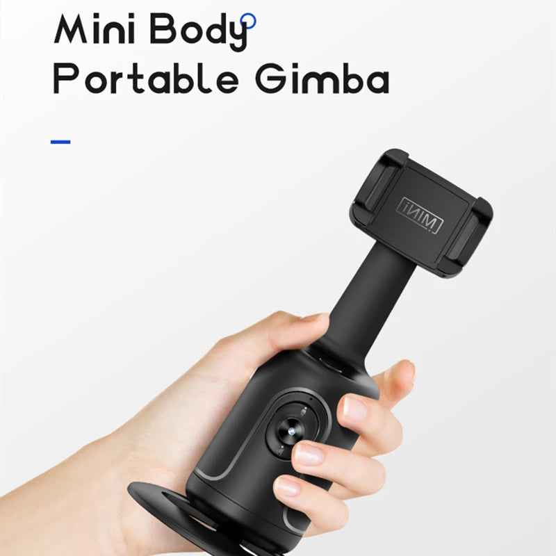 360 Rotation Gimbal Stabilizer AI Following Face Tracking Desktop Gimbal PTZ For Tiktok Smartphone Live