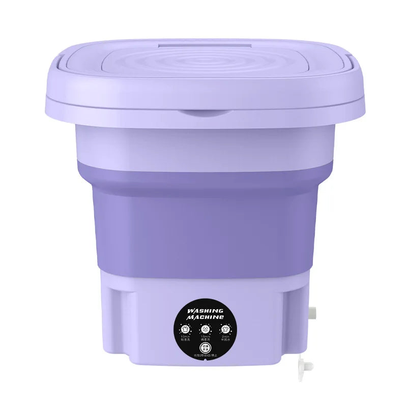 Portable Small Foldable Washing Machine with Spin Dryer For Socks Underwear Washer Household Mini Washing Machine EU Plug