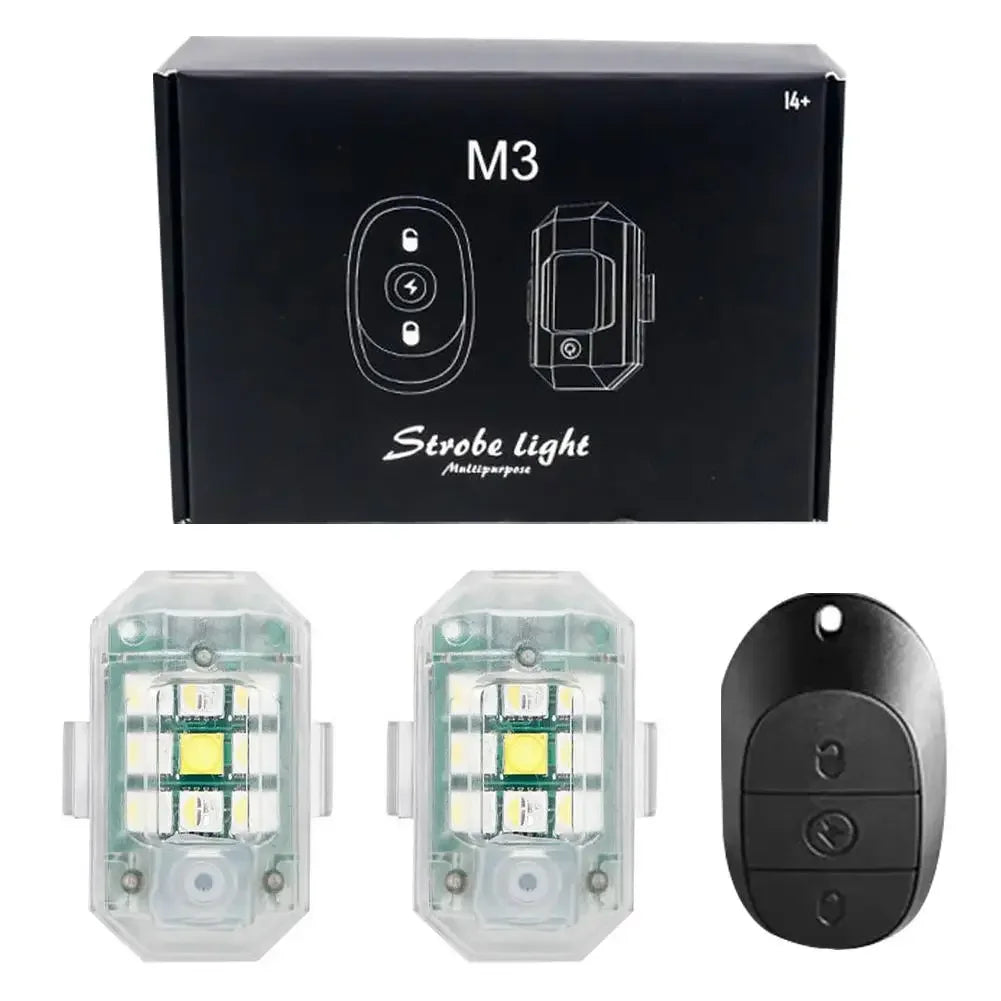 Motorcycle Wireless Led Strobe Light Remote Control Aircraft Light Navigation Warning Light Indicator For Car Bicycle Drone S0h9