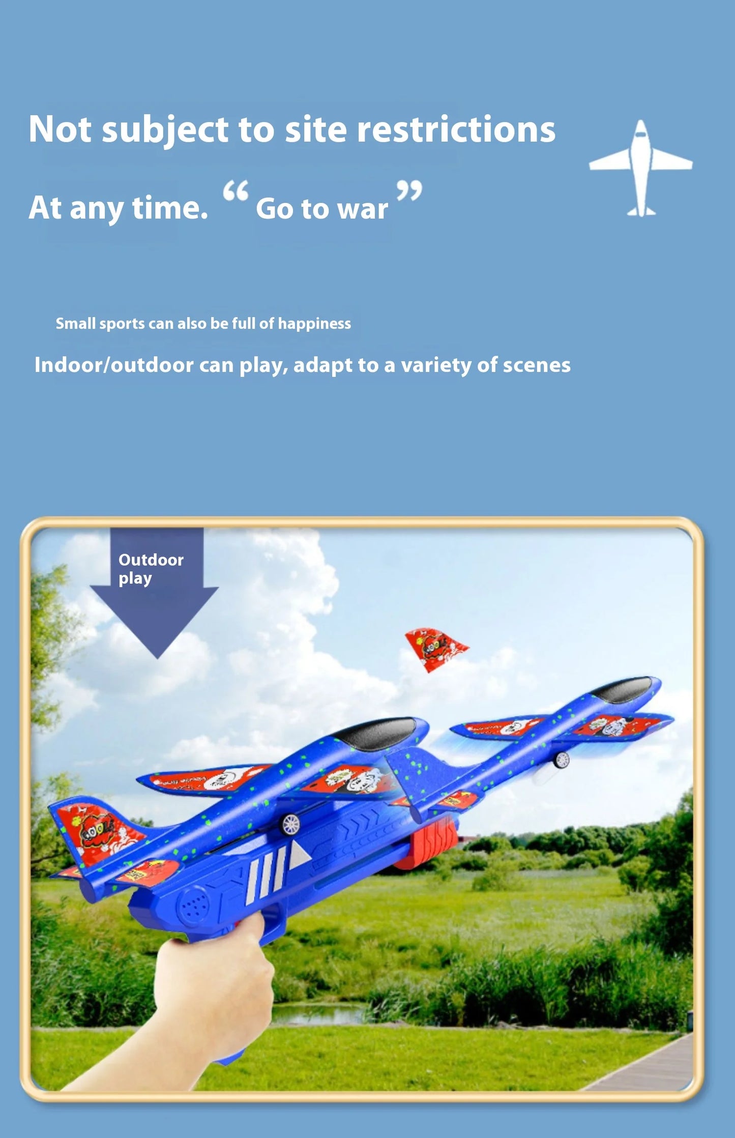 Airplane toy boy, rubber band powered fighter jet, hand thrown space model simulation, model assembly, handmade production