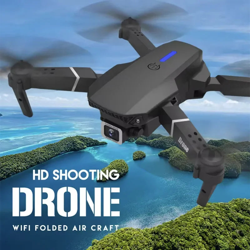 E88 NEW Professional Wide Angle RC Dron HD 4K Camera Mode Foldable Helicopter Aircraft Quadcopter Drone Kid Gift Toys