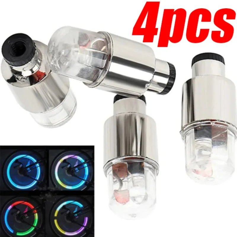 LED Tire Valve Light Universal Waterproof Wheel Decor Lamp Tyre Accessory for Car Motorcycle Bicycle Night Driving Safety Decor