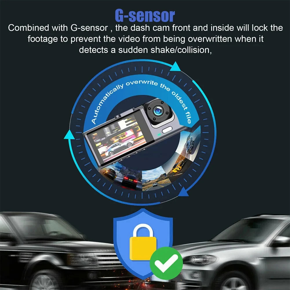 A22 1080P DVR Car Recorder 2-inch Screen Front and Rear Cameras Car Recorder 32G/64g Supports Night Vision Loop