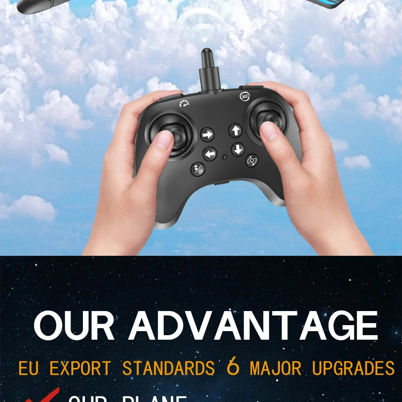 2.4G remote control fighter electric foam glider stunt tumbling UAV hovering helicopter with LED colorful lights aircraft model