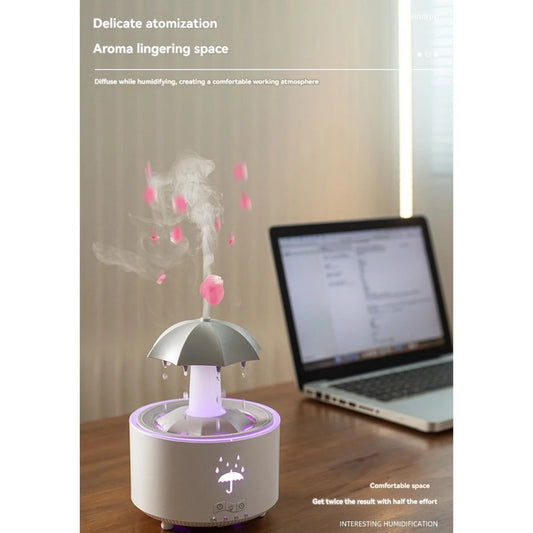 ABRG-Raindrop Humidifier For Bedroom Large Room Air Humidifiers & Aromatherapy Diffuser Quiet Humidifier With Light
