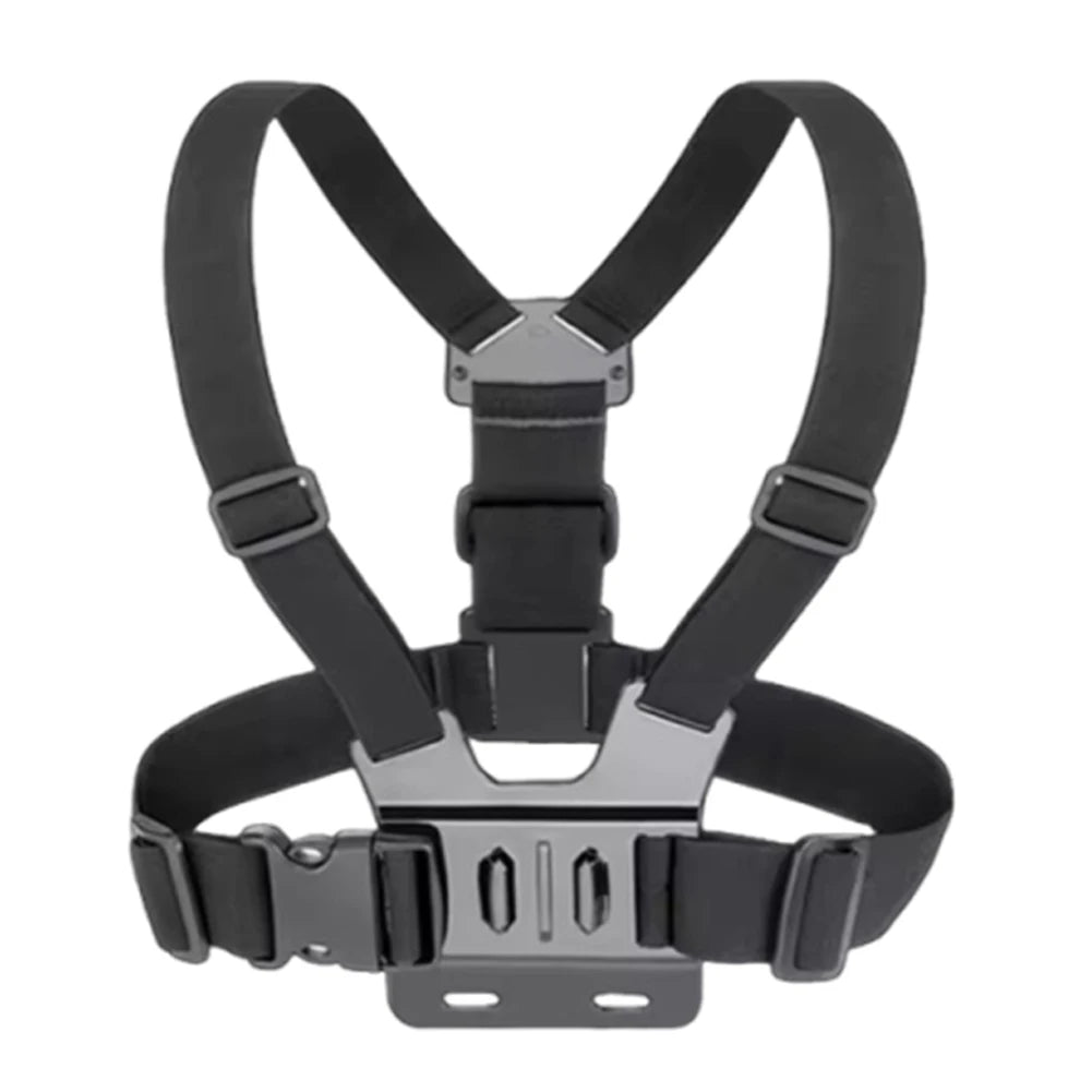 Chest Mount Strap Harness Adjustable Chesty Harness Strap Vest & Body Holder for Most Cell Phones Action Cameras POV/VLOG