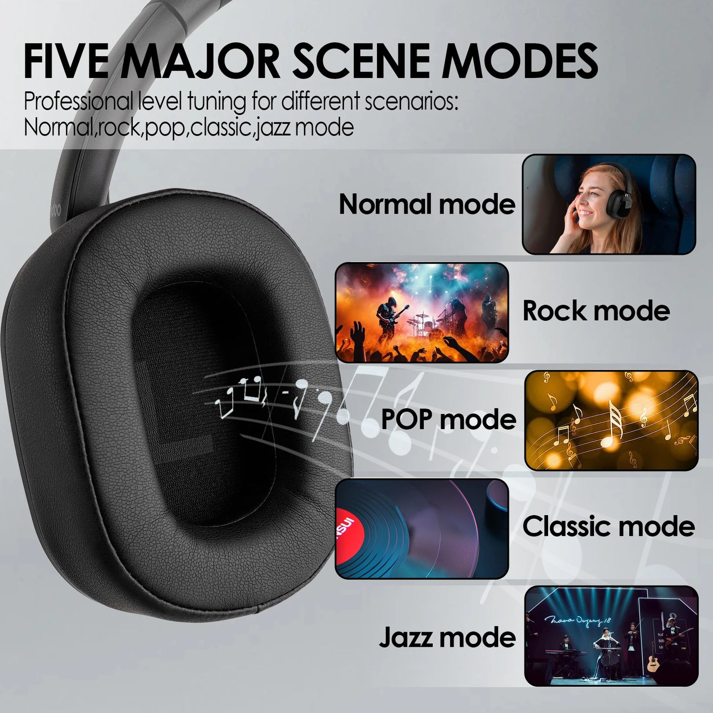 Siindoo NEWEST ANC930Plus Hybrid ANC Wireless Headphone, With Multi Magnetic Touch Control LED Screen AND APP Download 1GB MP3