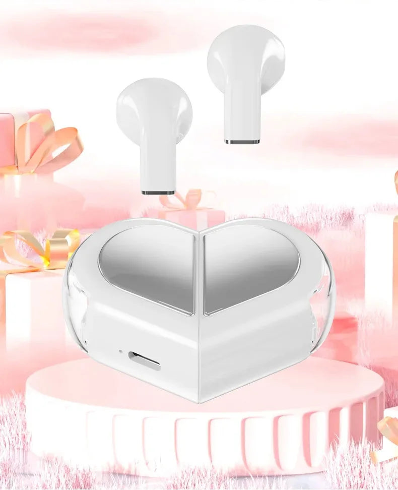 K520 wireless earphones stereo earbuds with rotatable heart-shaped low latency charger suitable for mobile phones and tablets