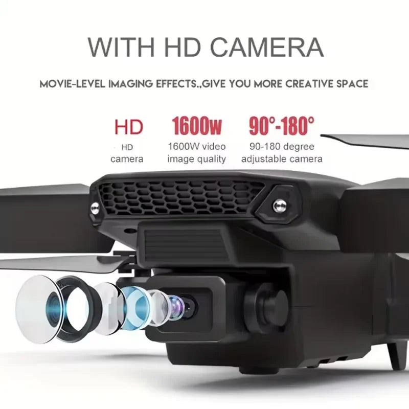 E88 NEW Professional Wide Angle RC Dron HD 4K Camera Mode Foldable Helicopter Aircraft Quadcopter Drone Kid Gift Toys