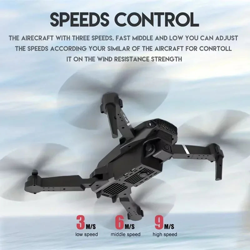 E88 NEW Professional Wide Angle RC Dron HD 4K Camera Mode Foldable Helicopter Aircraft Quadcopter Drone Kid Gift Toys
