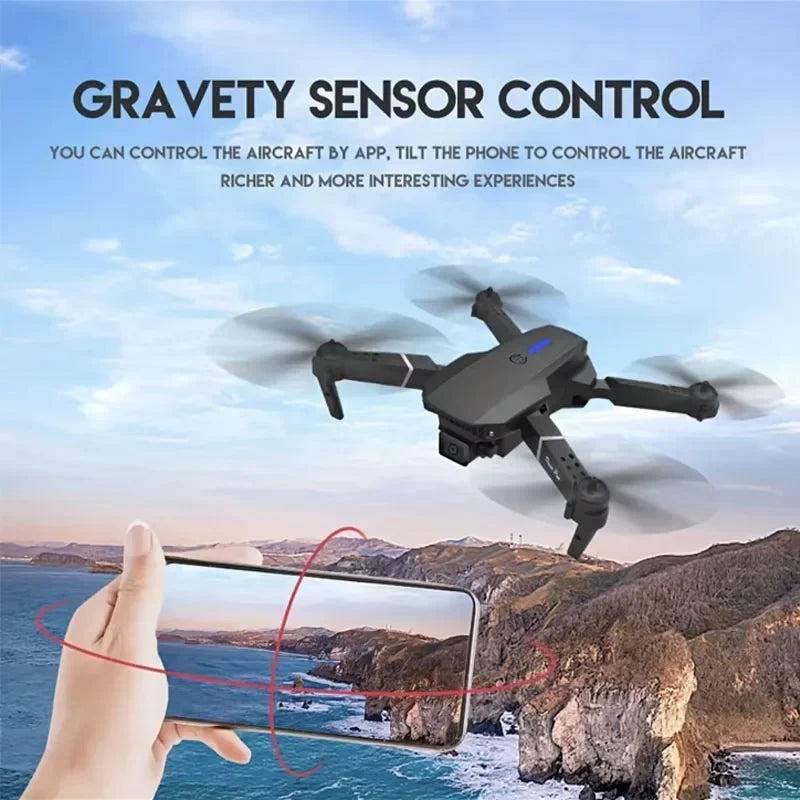 E88 NEW Professional Wide Angle RC Dron HD 4K Camera Mode Foldable Helicopter Aircraft Quadcopter Drone Kid Gift Toys