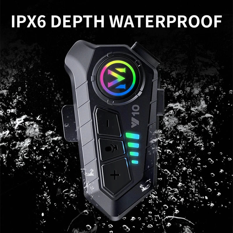 Helmet Bluetooth Earphones Y10 Waterproof Noise Reduction Motorcycle Earphones Soft Mac Helmet Earphones