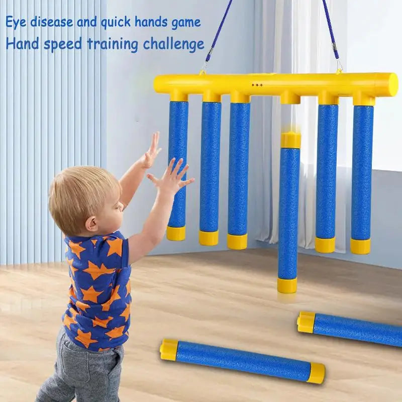 【Hot】Reflex Challenge Game Drop Sticks Game Hand Eye Coordination Training Reaction Reflex Nerve Exercise Catching Sticks Game T