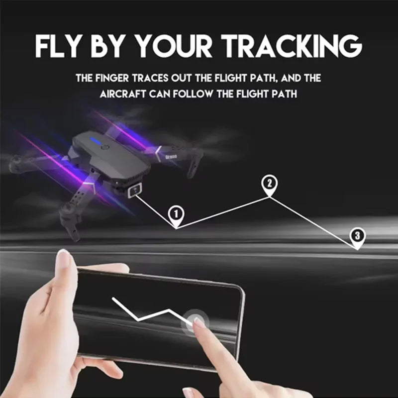 E88 NEW Professional Wide Angle RC Dron HD 4K Camera Mode Foldable Helicopter Aircraft Quadcopter Drone Kid Gift Toys