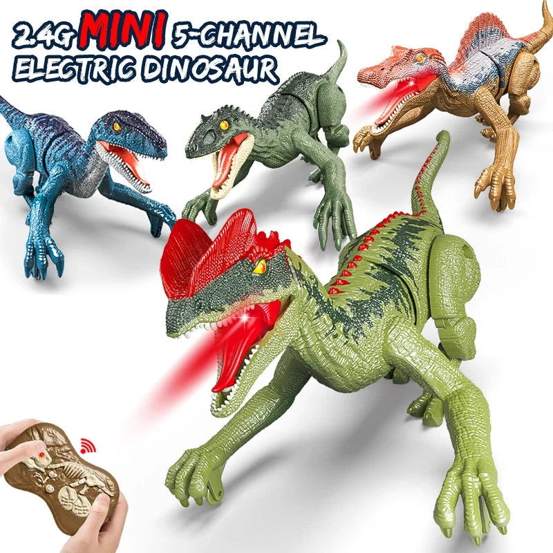 Hot Laser Tracking RC Dinosaur Toys for Kids Remote Control Robot Verisimilitude Sound Spray for Kids Boys Girls Children G