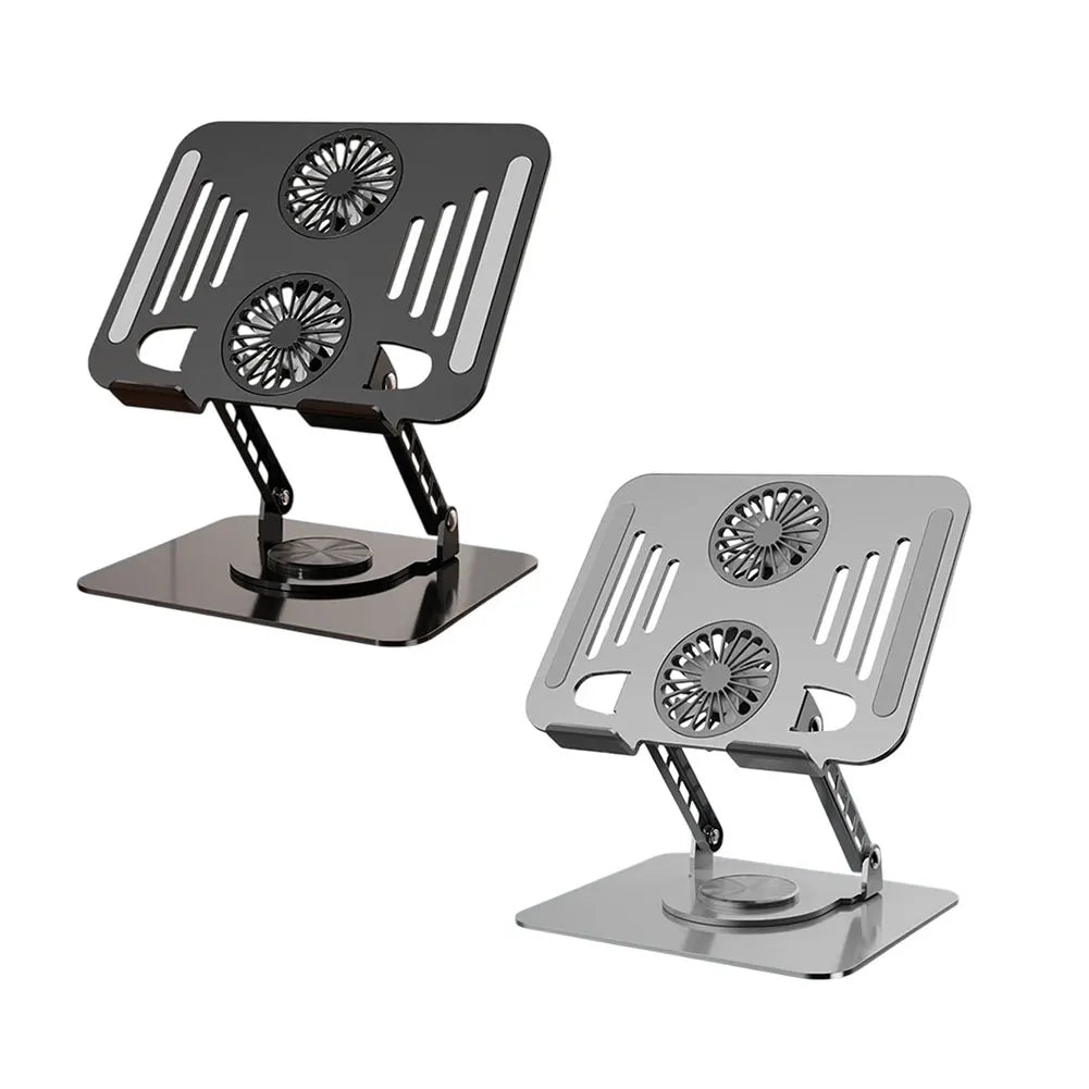 2 Fan Laptop Cooler Stand Lifting Laptop Cooling Stand Notebook Riser Anti-slip For All Tablet Laptop Adjustable Bracket Tools