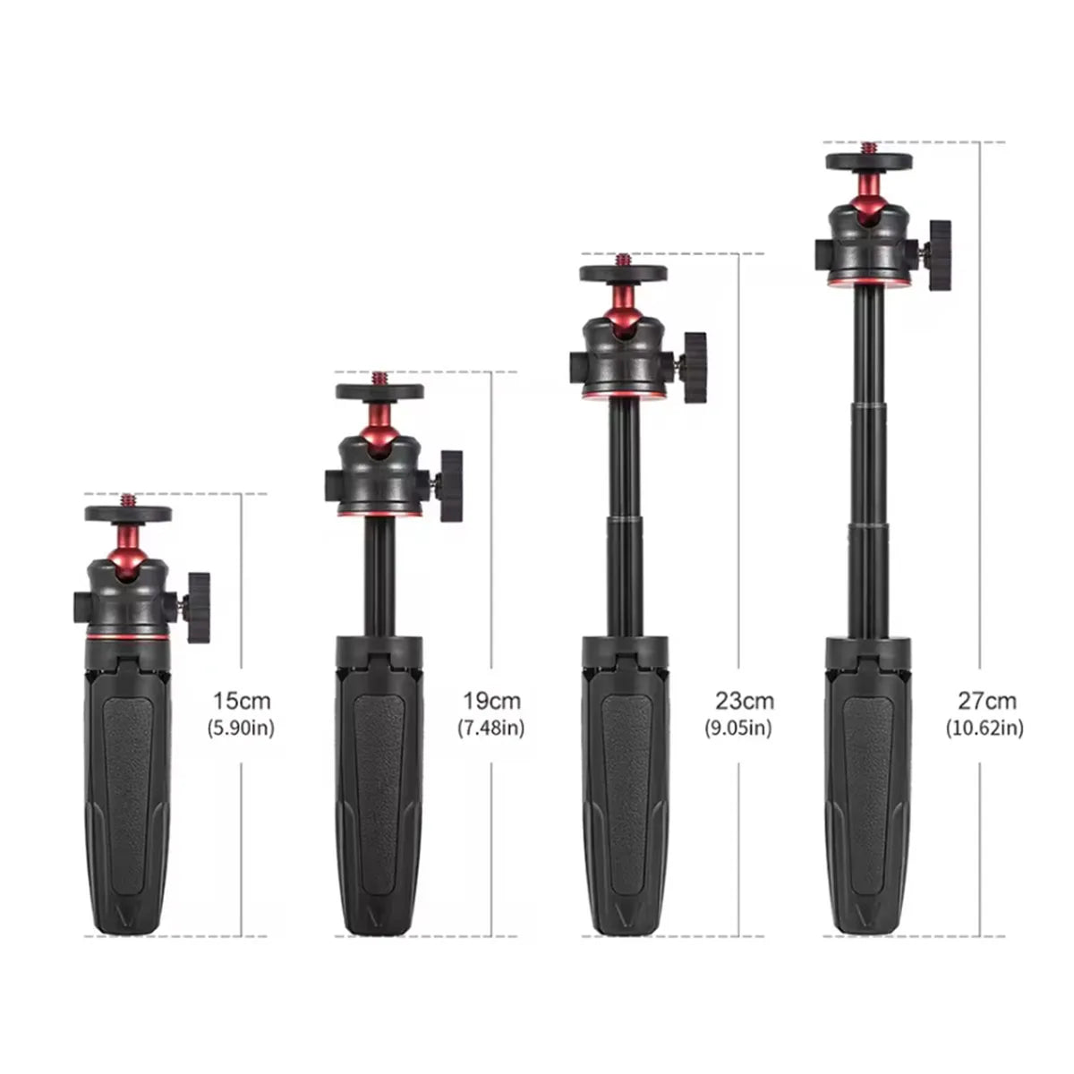 Extension Pole Tripod, Mini Selfie Stick Tripod Stand Handle Grip for GoPro Insta360 DJI Action Pocket Camera