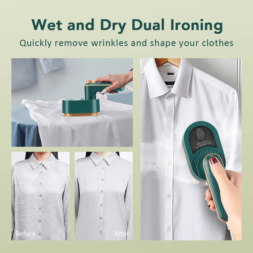 Mini Handheld Steamer Portable Clothes Wrinkle Remover Iron Garment Steamer Quick Heating Lightweight for Travel Home Hotel Use