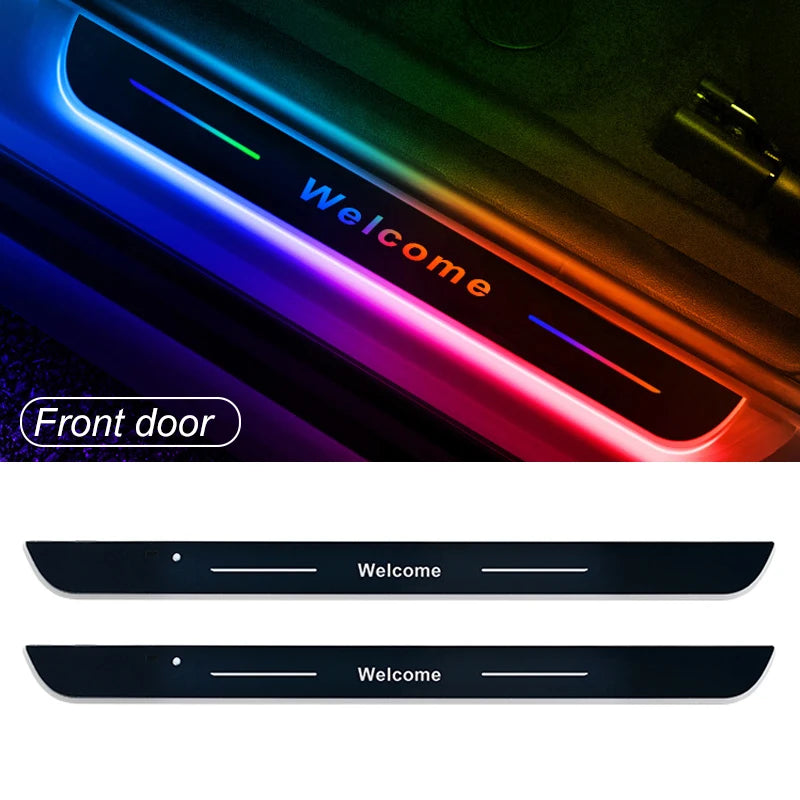 【Customized】Car Door Sill Light LED Car Ambient Lights RGB Welcome Pedal Light For Hyundai Nissan Toyota Mazda B-MW Other Auto