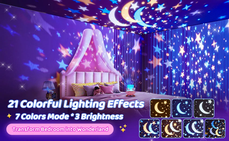 Star Projector for Kids 12 Films Star Lights for Ceiling Projector Baby Night Lamp with Exquisite Gifts