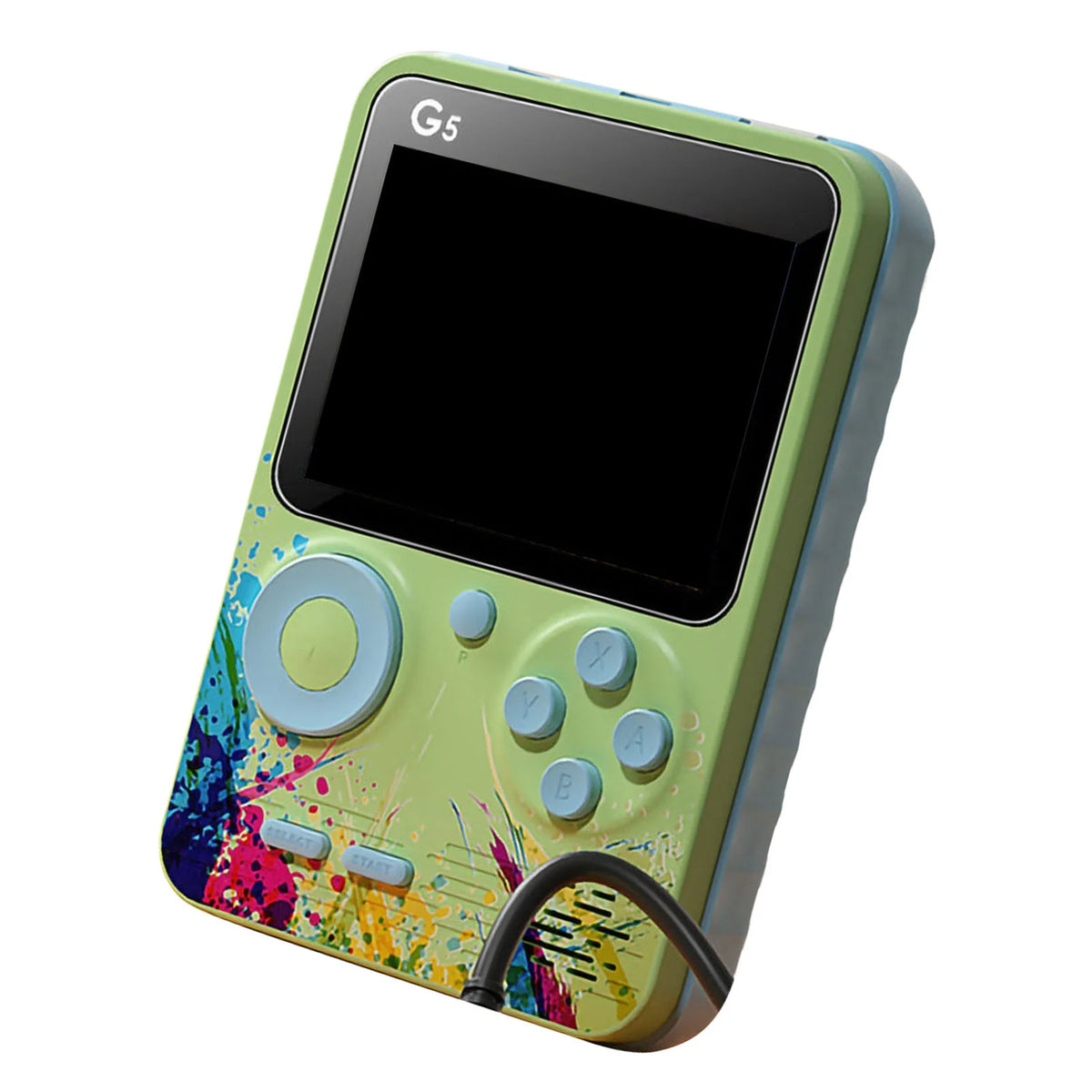 G5 Handheld Game Console 3.0in Screen Handheld Gaming Device Supports Memory Card Expansion and 2 Players GameColorful Green