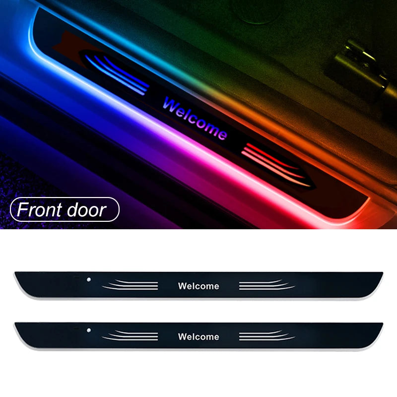 【Customized】Car Door Sill Light LED Car Ambient Lights RGB Welcome Pedal Light For Hyundai Nissan Toyota Mazda B-MW Other Auto