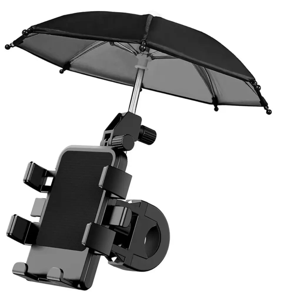 Aluminum Alloy Sunshade Motocycle Phone Holder Adjustable Non-slip Motocycle Mobile Phone Stand Stable for 5-7.2inch Cell Phone