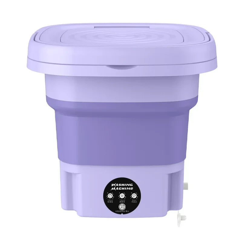 Portable Small Foldable Washing Machine with Spin Dryer For Socks Underwear Washer Household Mini Washing Machine EU Plug