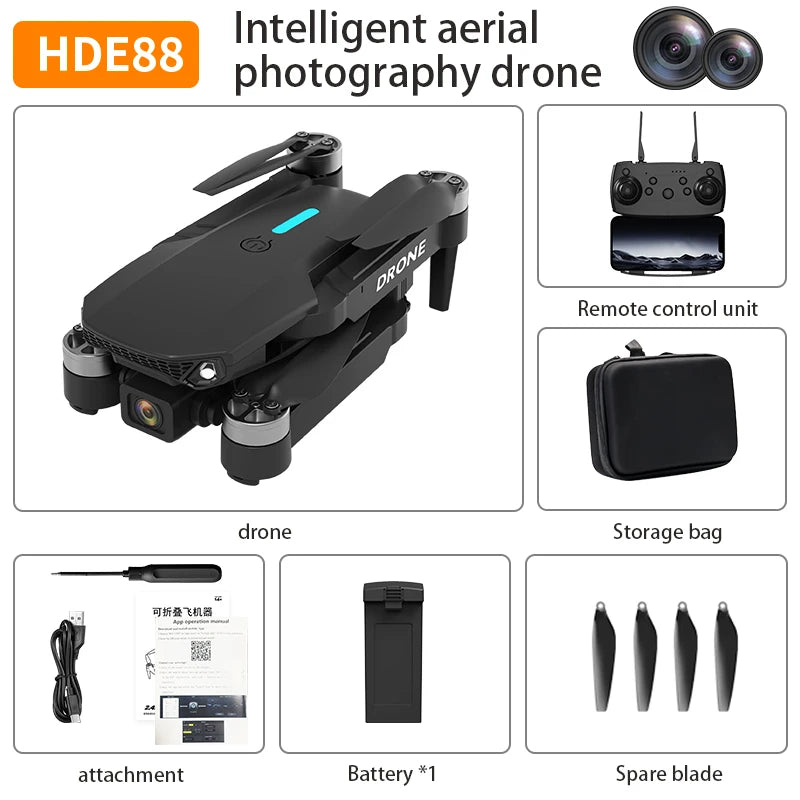 E88 NEW Professional Wide Angle RC Dron HD 4K Camera Mode Foldable Helicopter Aircraft Quadcopter Drone Kid Gift Toys