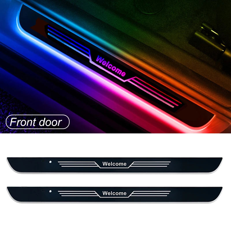【Customized】Car Door Sill Light LED Car Ambient Lights RGB Welcome Pedal Light For Hyundai Nissan Toyota Mazda B-MW Other Auto